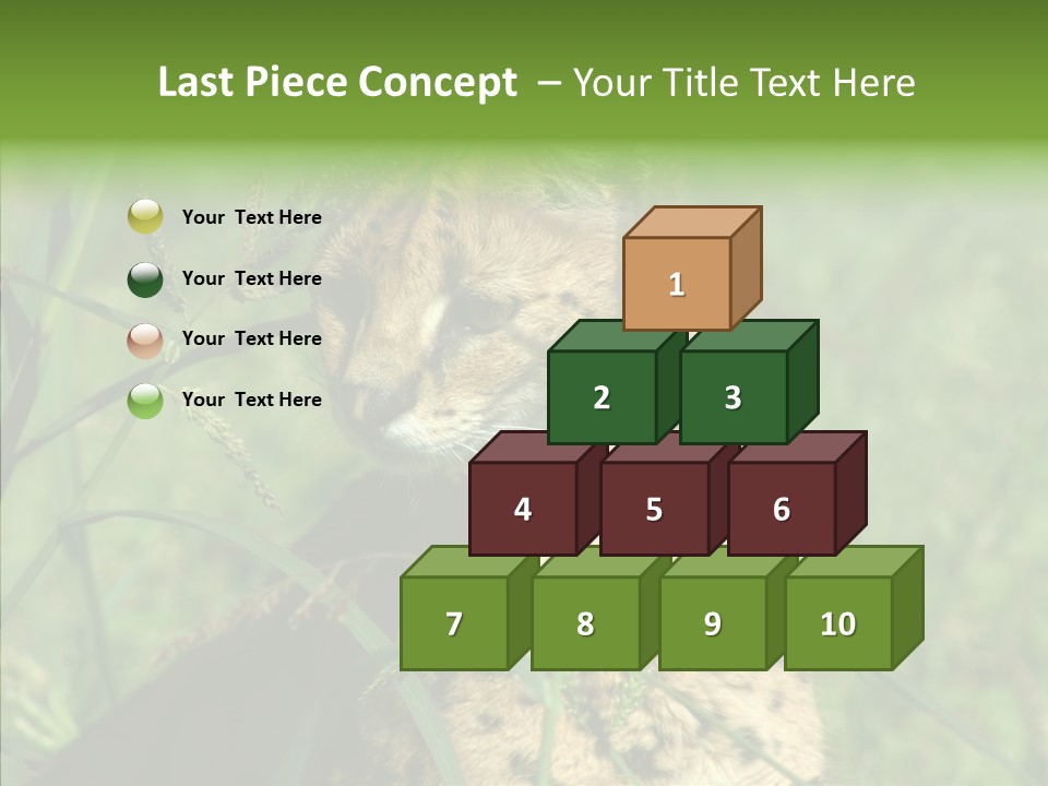 Felidae Green Leptailurus Serval PowerPoint Template