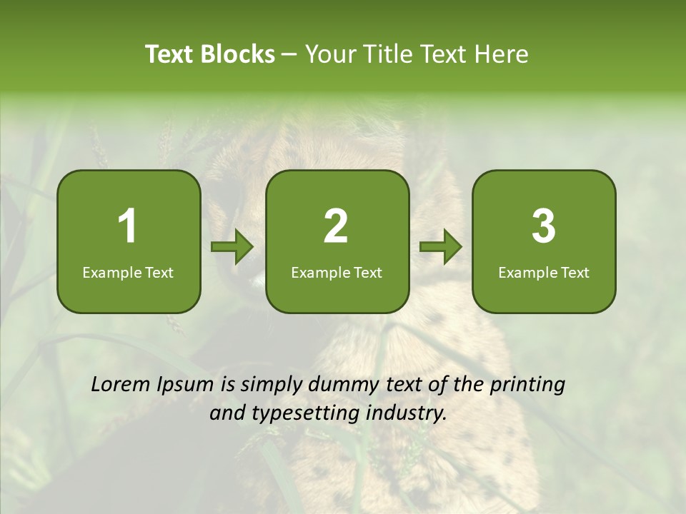 Felidae Green Leptailurus Serval PowerPoint Template