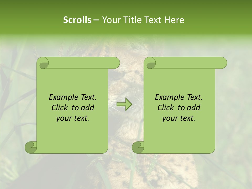 Felidae Green Leptailurus Serval PowerPoint Template