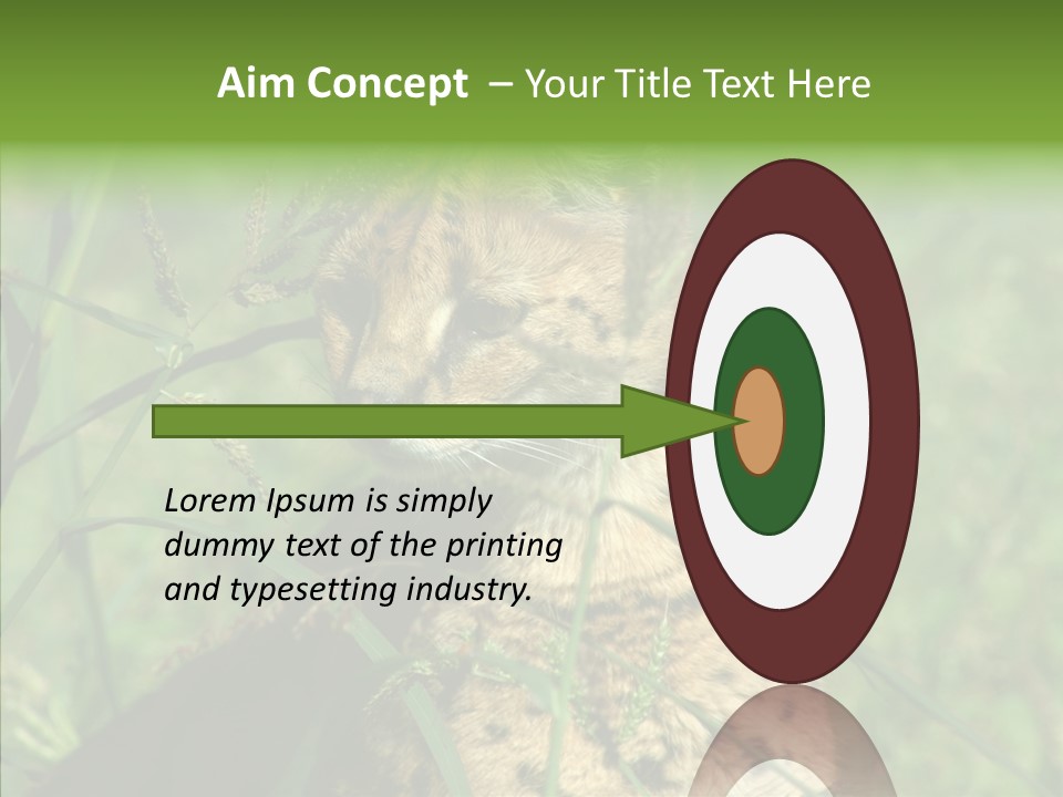 Felidae Green Leptailurus Serval PowerPoint Template