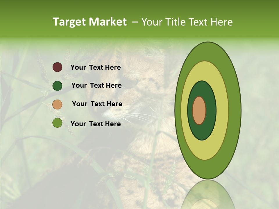 Felidae Green Leptailurus Serval PowerPoint Template