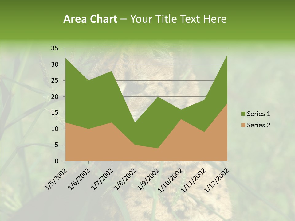 Felidae Green Leptailurus Serval PowerPoint Template