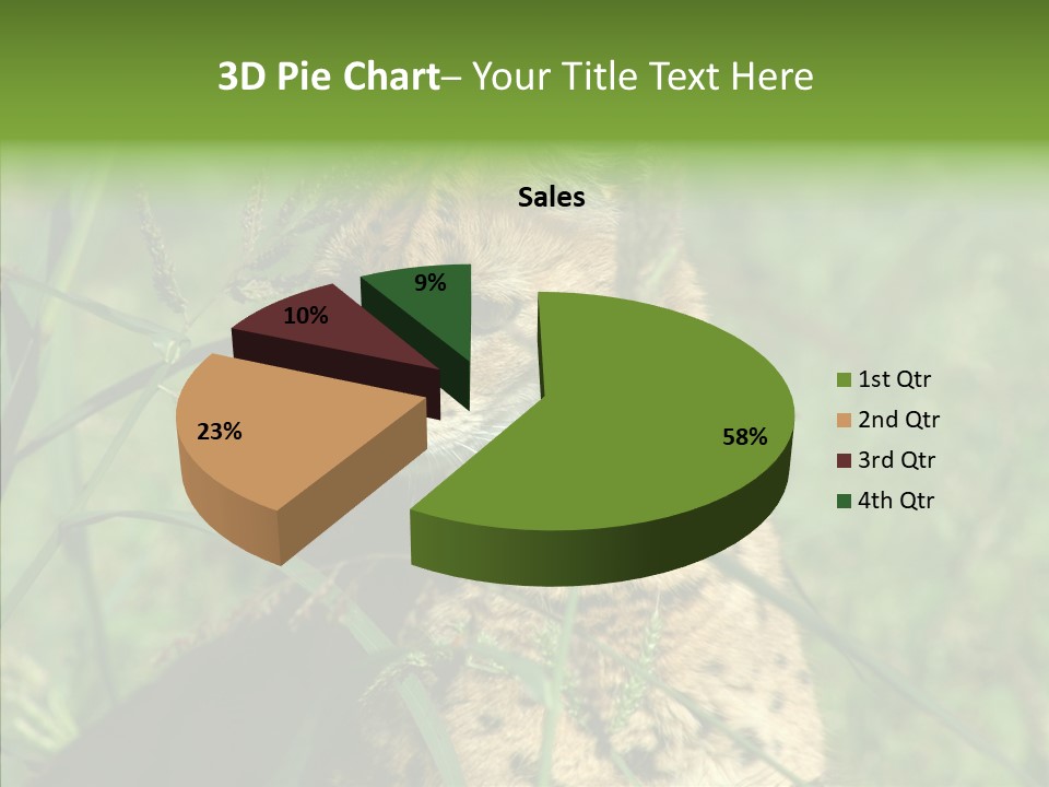 Felidae Green Leptailurus Serval PowerPoint Template