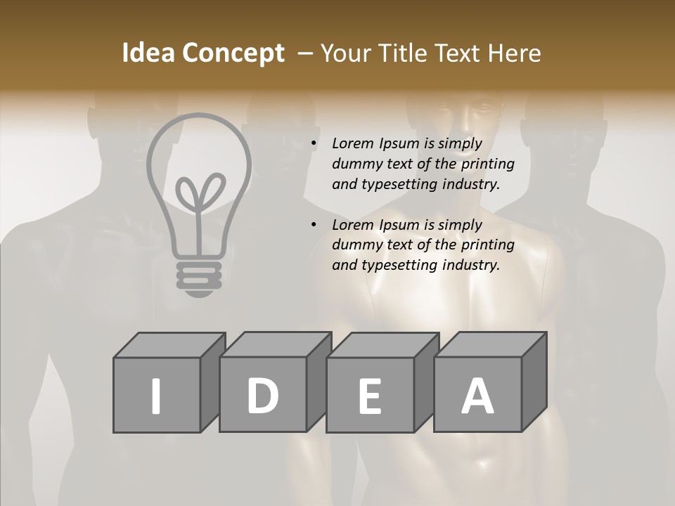 Close Up Plastic Person PowerPoint Template