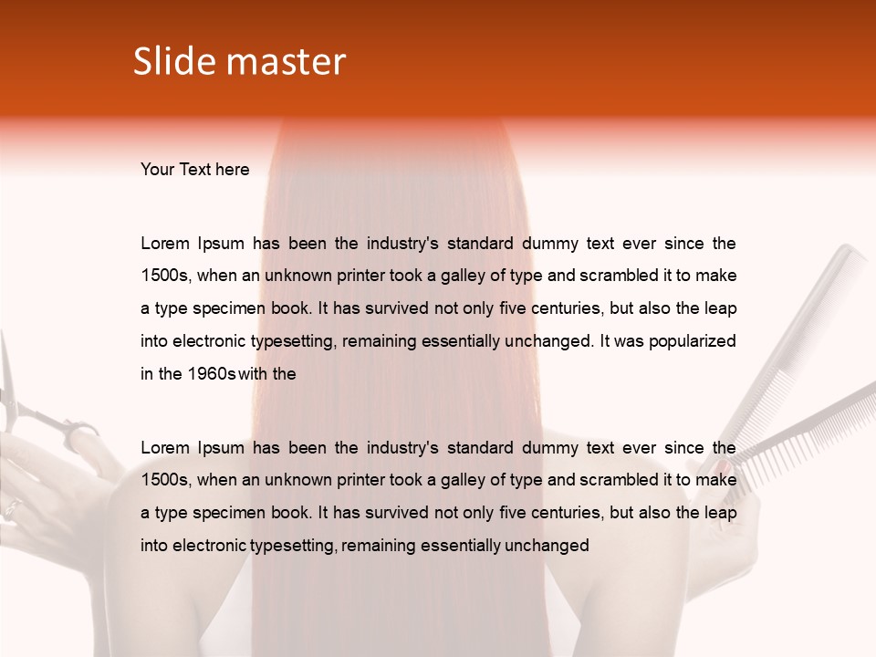 Tool Beauty Scissors PowerPoint Template