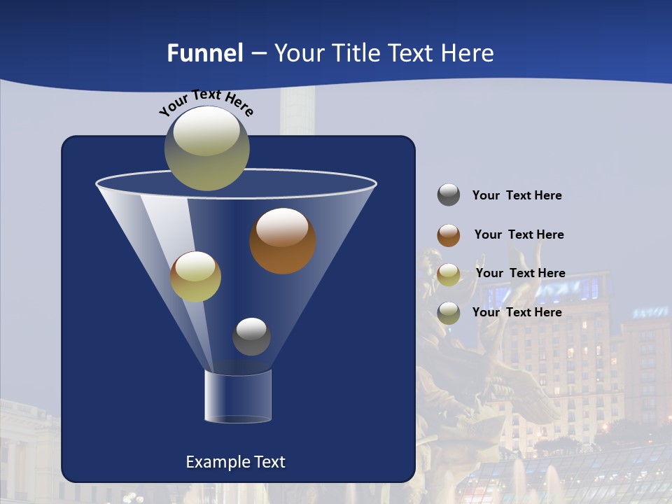 Blue Twilight Fountain PowerPoint Template