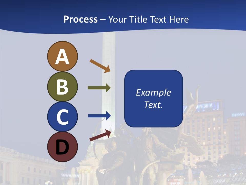 Blue Twilight Fountain PowerPoint Template