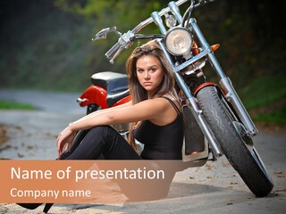 Forest Young Bike PowerPoint Template