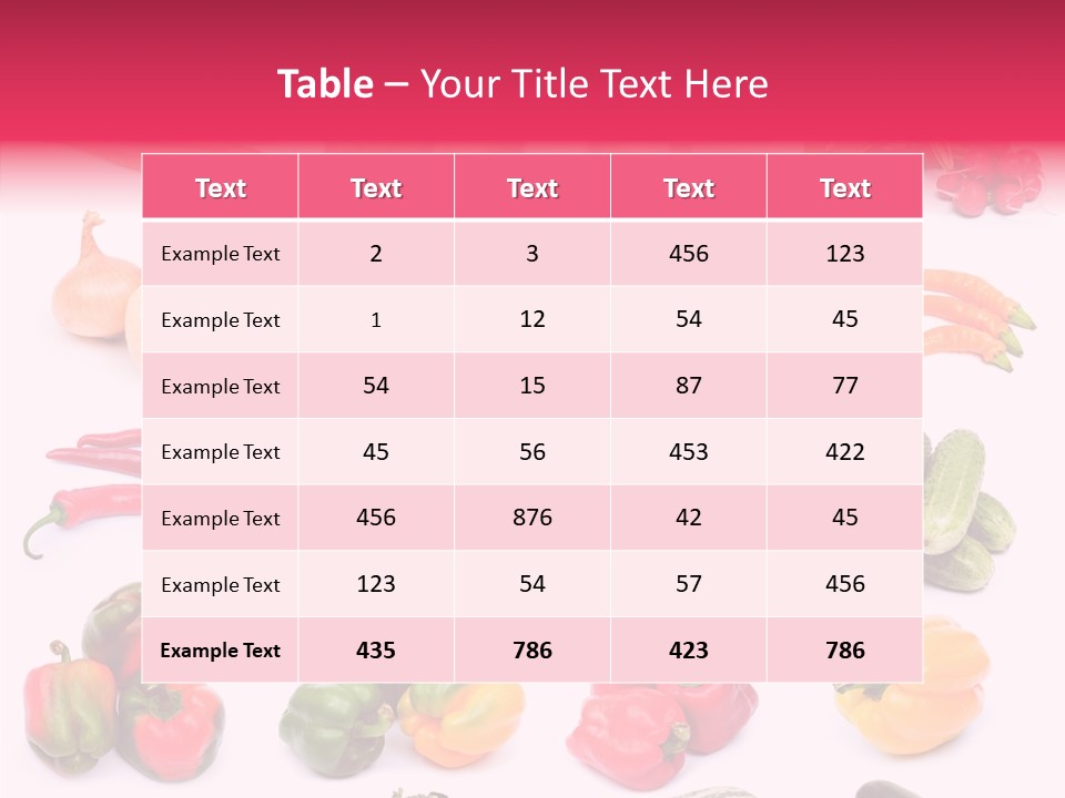 Paprika White Background Plenty PowerPoint Template