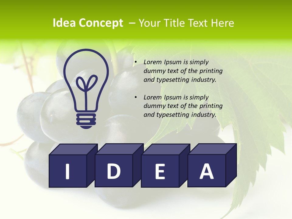 Wineyard Agriculture Close Up PowerPoint Template