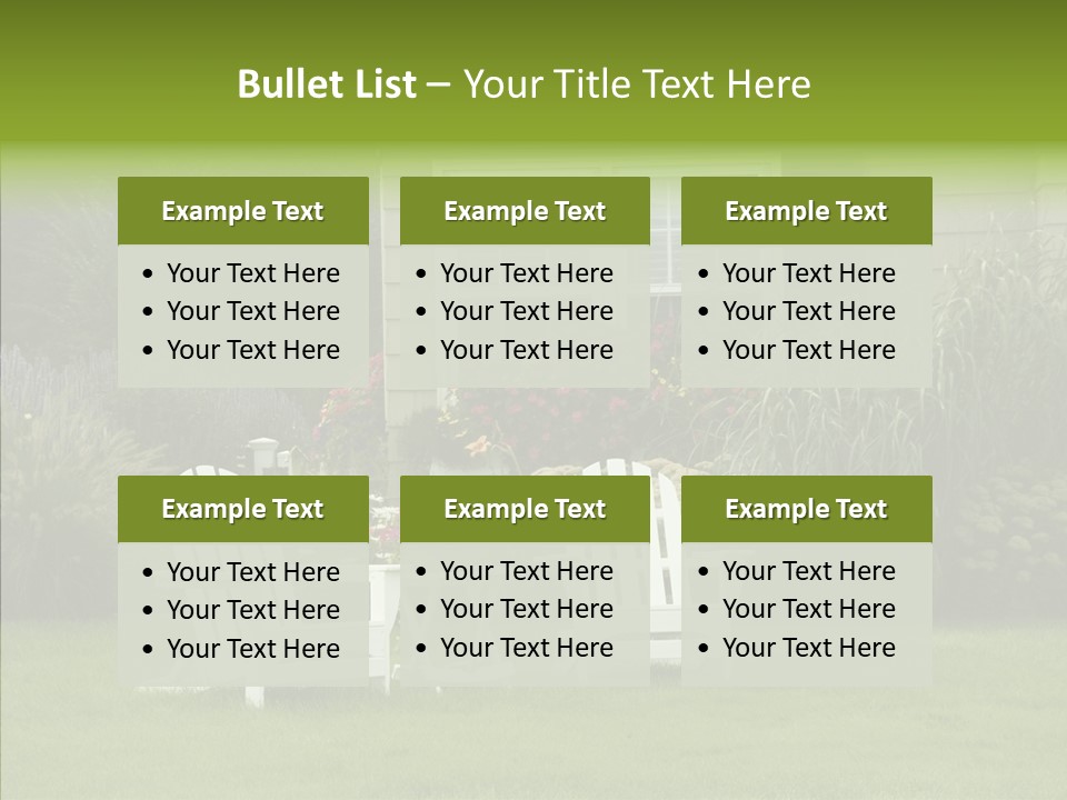 Front Coastline Yard PowerPoint Template