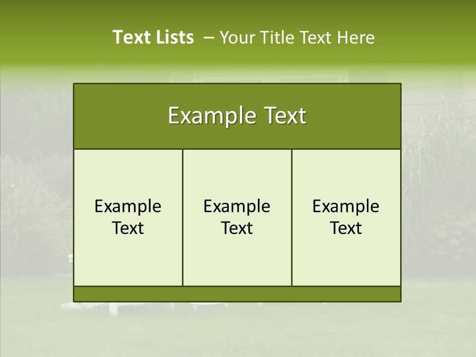 Front Coastline Yard PowerPoint Template