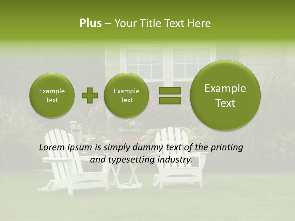 Front Coastline Yard PowerPoint Template