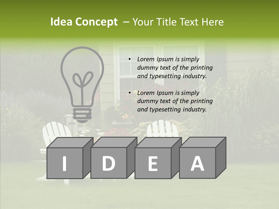 Front Coastline Yard PowerPoint Template