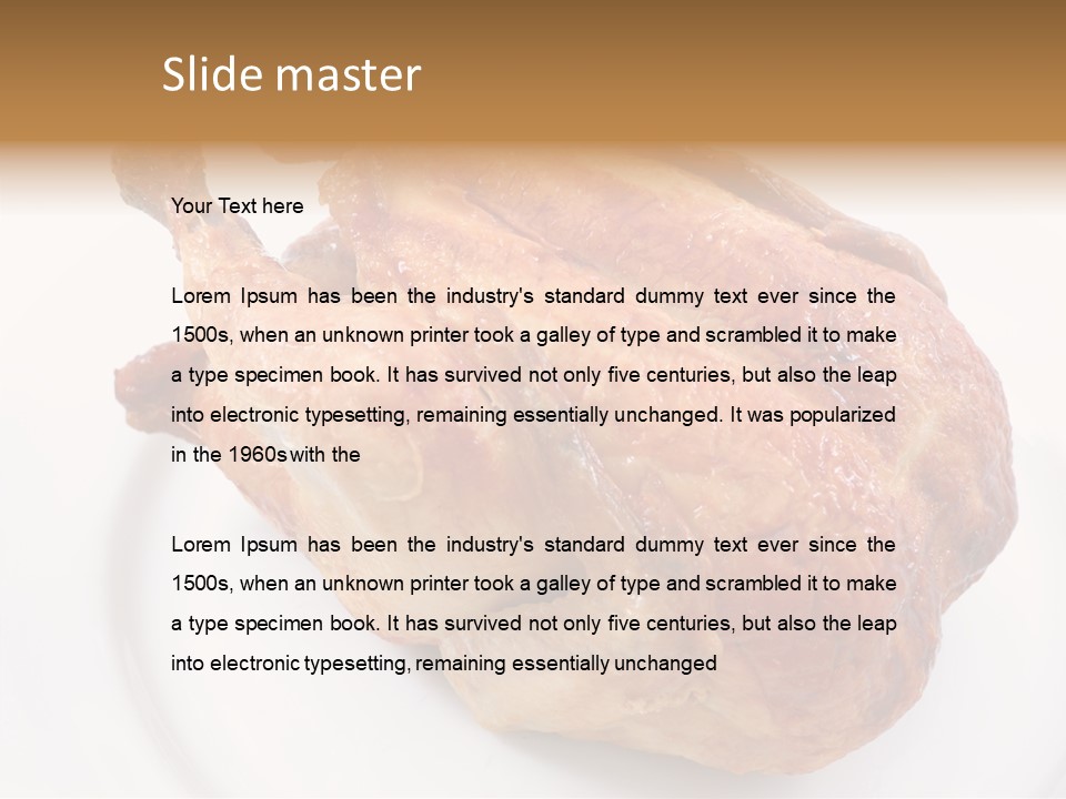 Grill Cock Dish PowerPoint Template