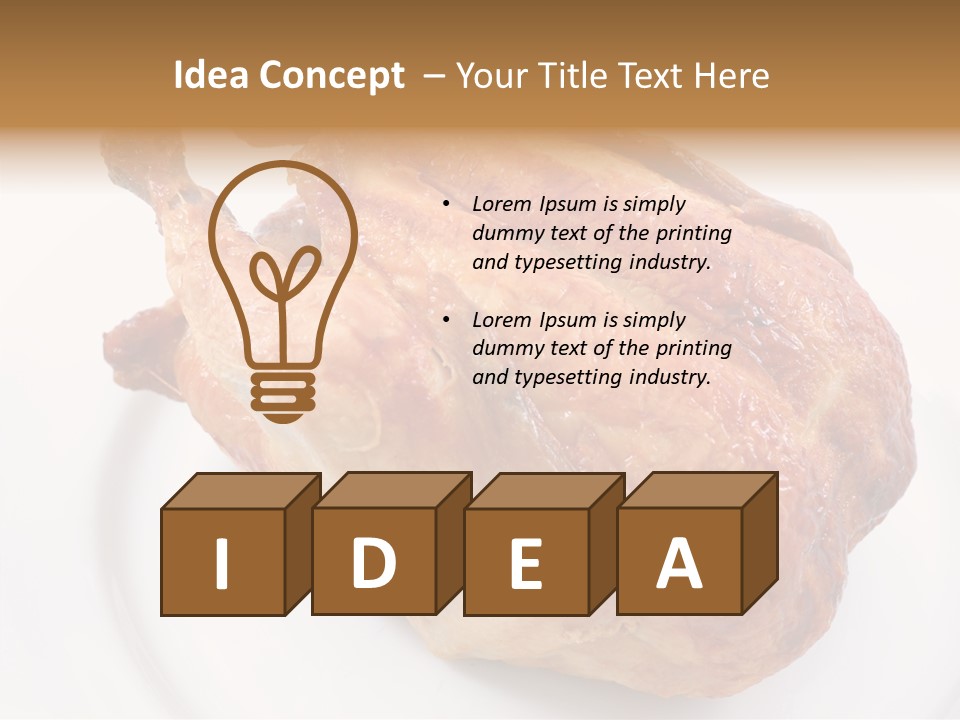 Grill Cock Dish PowerPoint Template