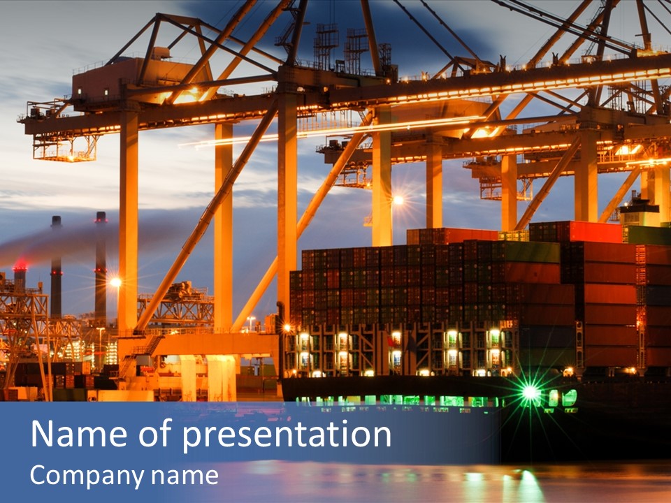 Freight Logistics Container PowerPoint Template