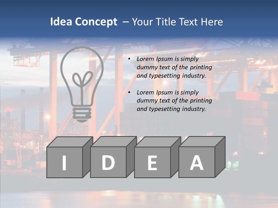 Freight Logistics Container PowerPoint Template