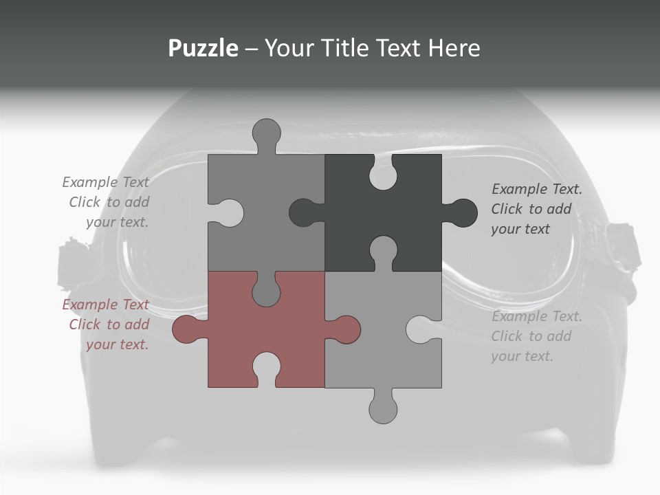 Goggles Black Speed PowerPoint Template