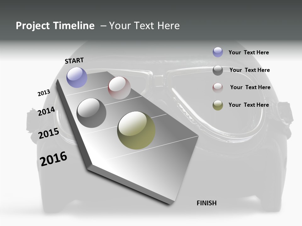 Goggles Black Speed PowerPoint Template