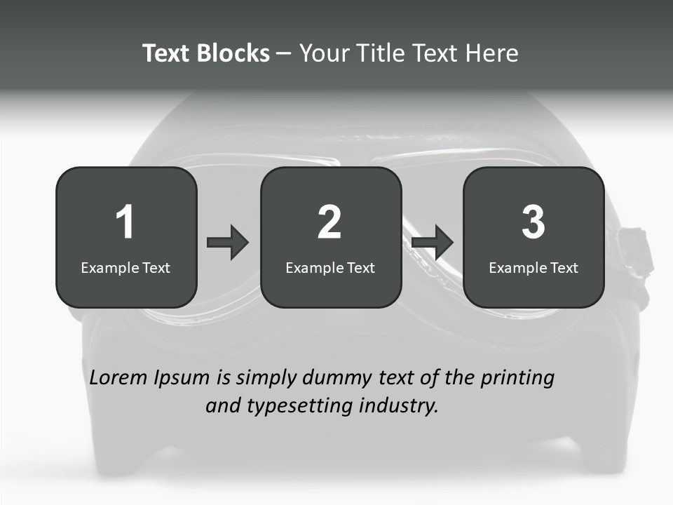 Goggles Black Speed PowerPoint Template