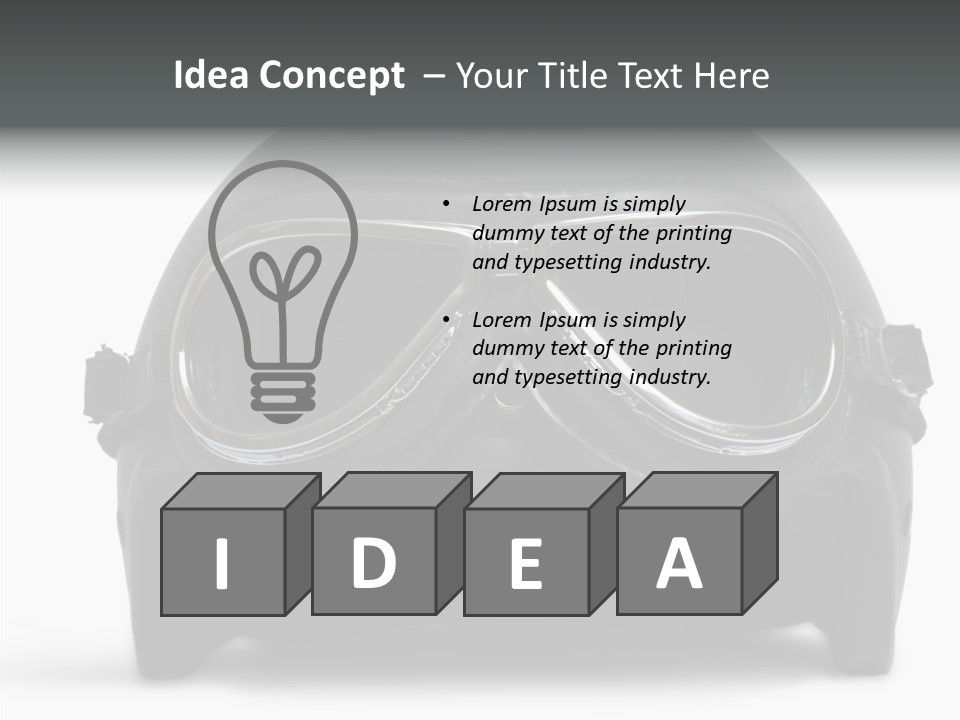 Goggles Black Speed PowerPoint Template