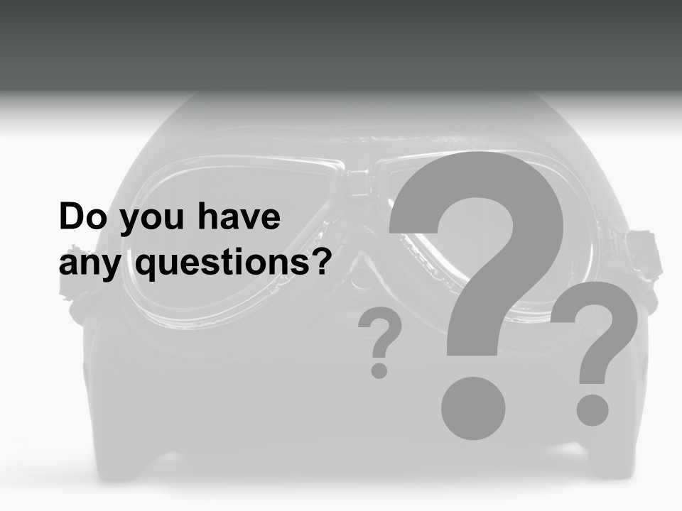 Goggles Black Speed PowerPoint Template