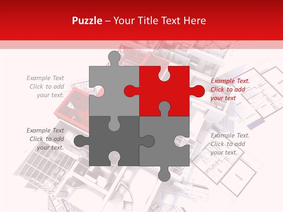 Facade Home Red PowerPoint Template