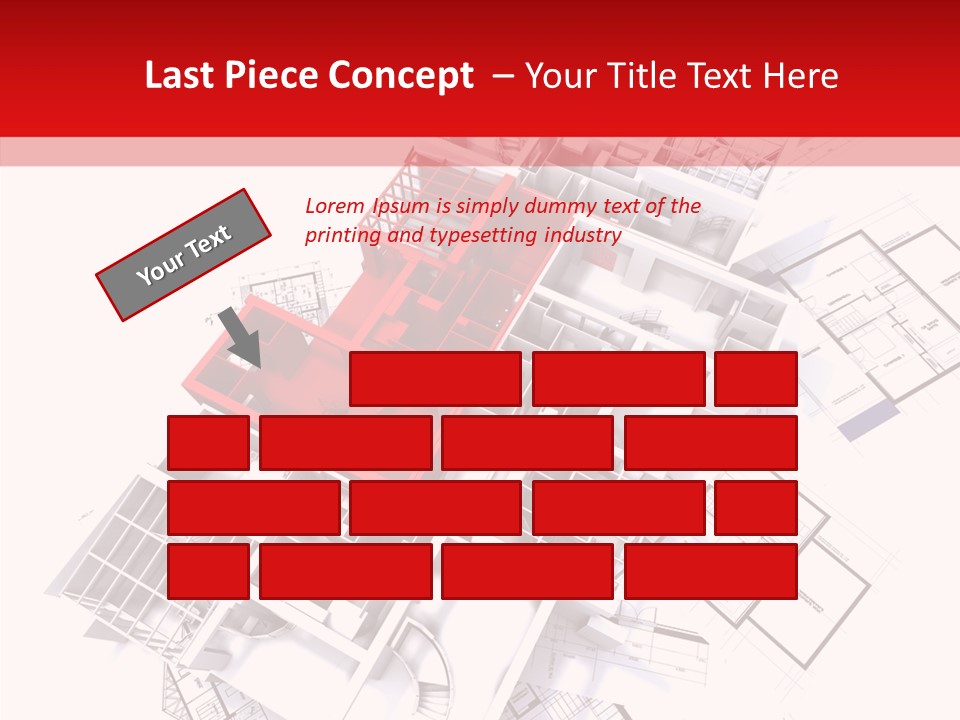Facade Home Red PowerPoint Template