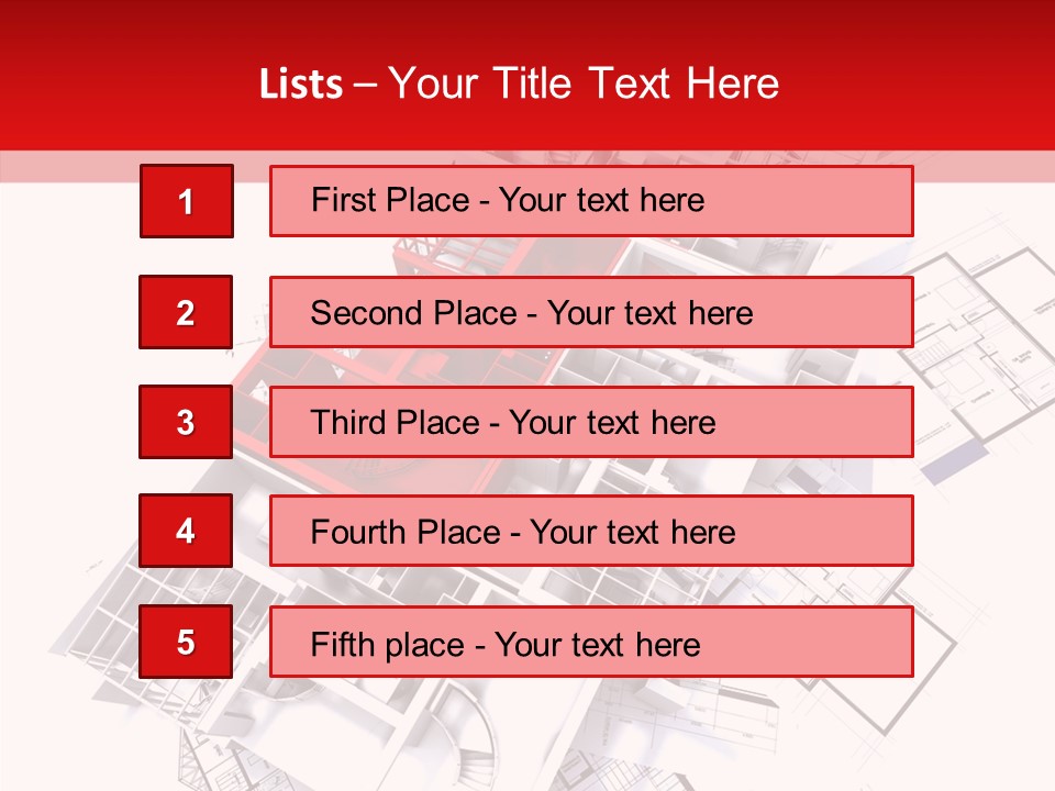 Facade Home Red PowerPoint Template