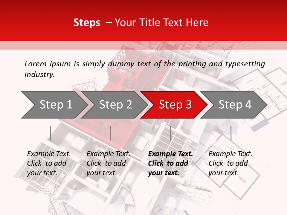 Facade Home Red PowerPoint Template