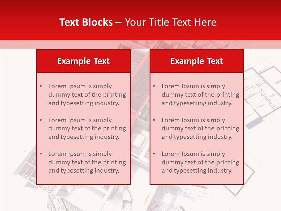 Facade Home Red PowerPoint Template