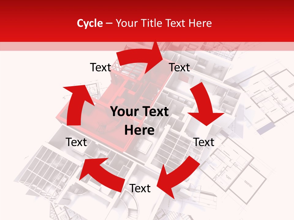 Facade Home Red PowerPoint Template