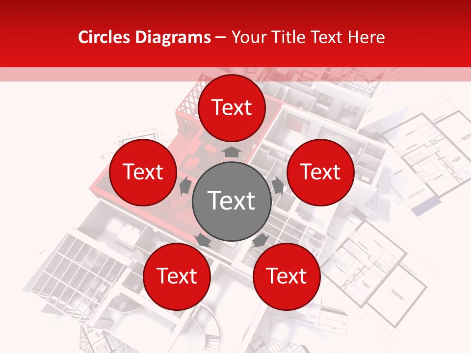 Facade Home Red PowerPoint Template