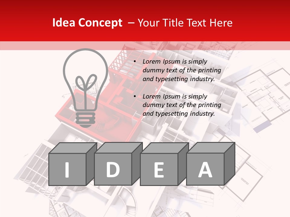 Facade Home Red PowerPoint Template