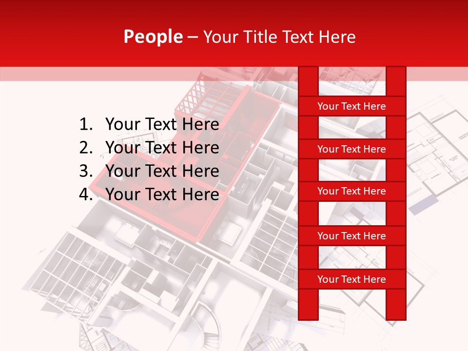 Facade Home Red PowerPoint Template