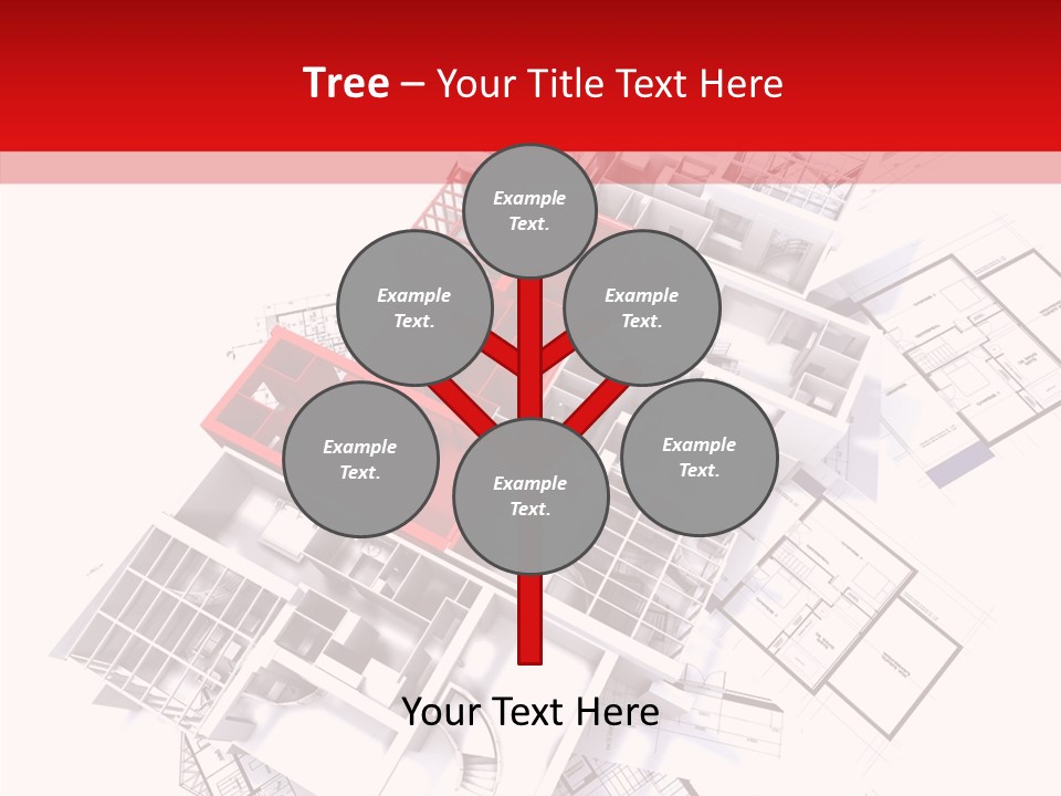 Facade Home Red PowerPoint Template