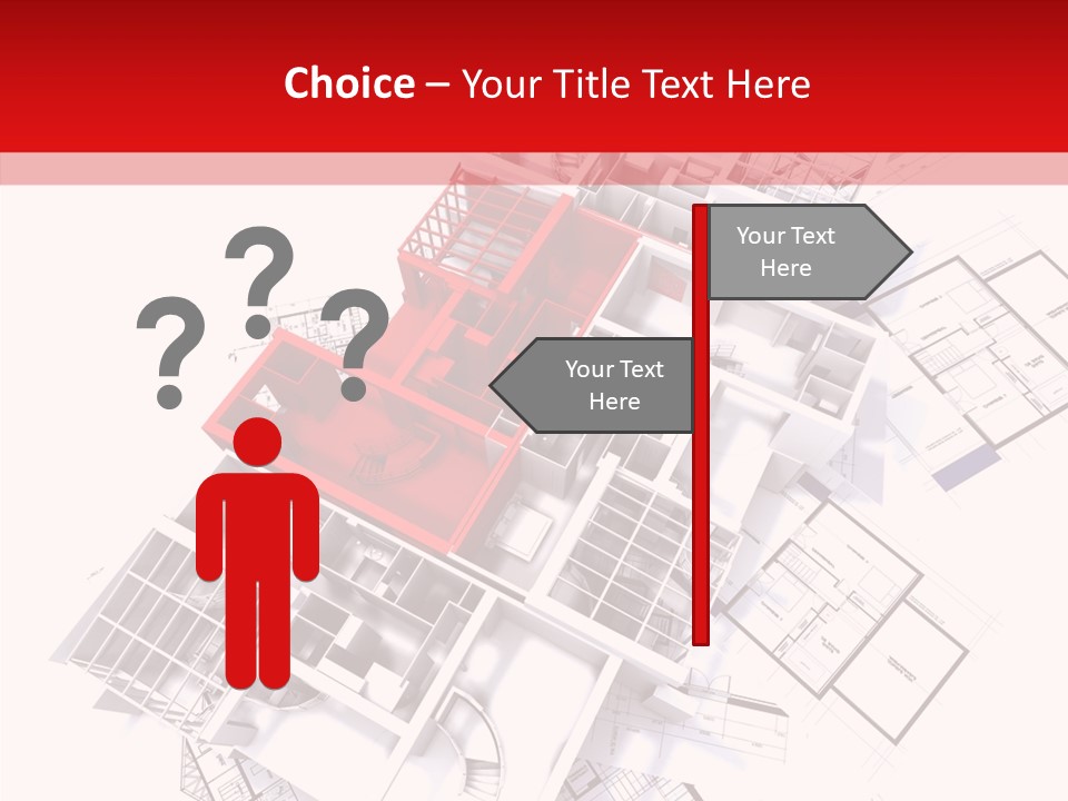 Facade Home Red PowerPoint Template