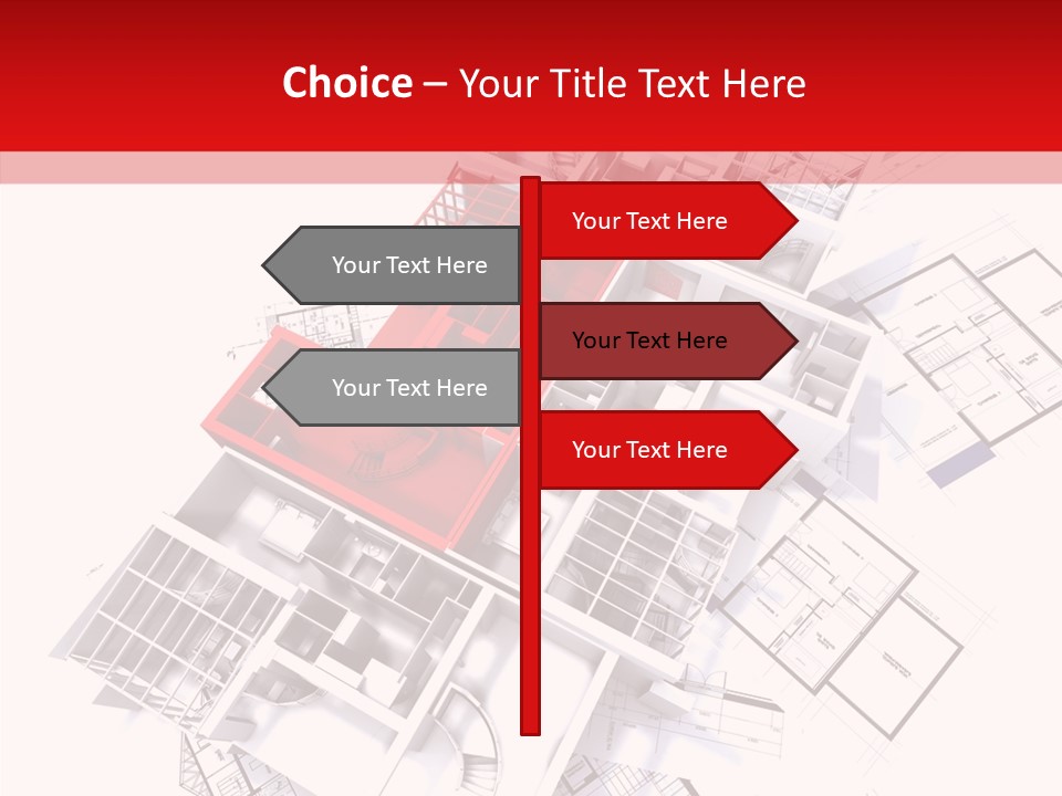 Facade Home Red PowerPoint Template
