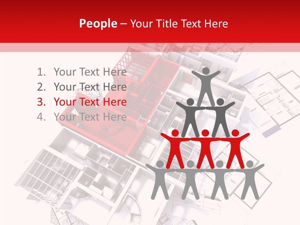 Facade Home Red PowerPoint Template