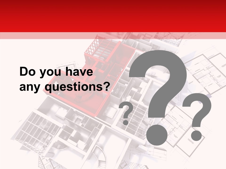 Facade Home Red PowerPoint Template