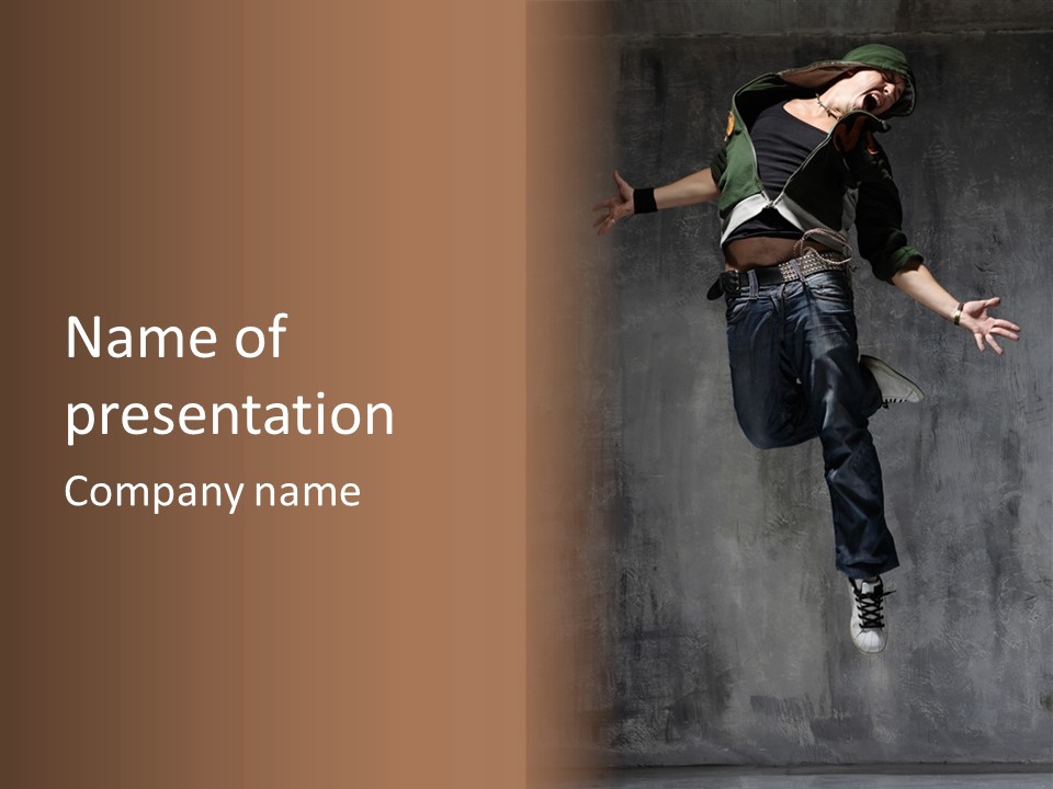 Balance Jeans Performance PowerPoint Template
