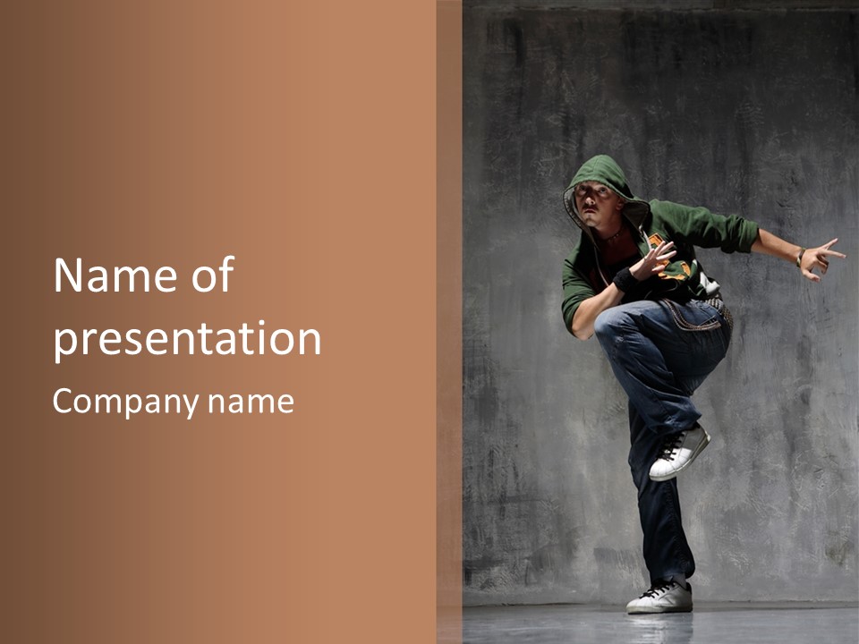 Adolescence Jumper Teenager PowerPoint Template