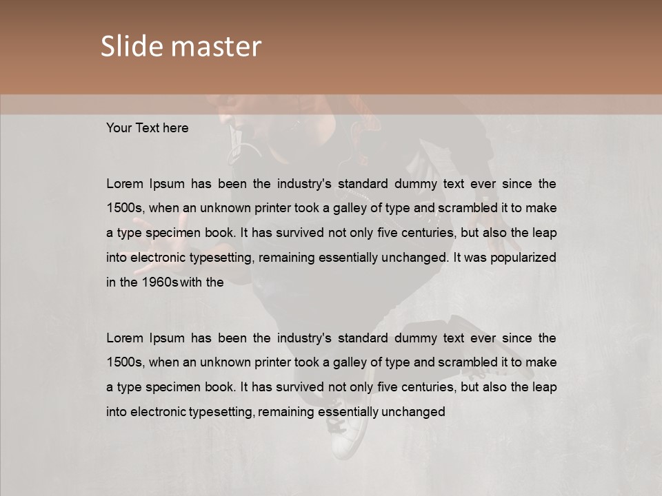 Clothing Rap Breakdance PowerPoint Template