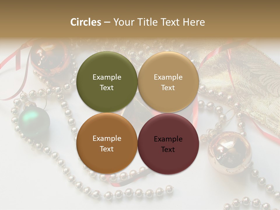 Winter Green Wreath PowerPoint Template