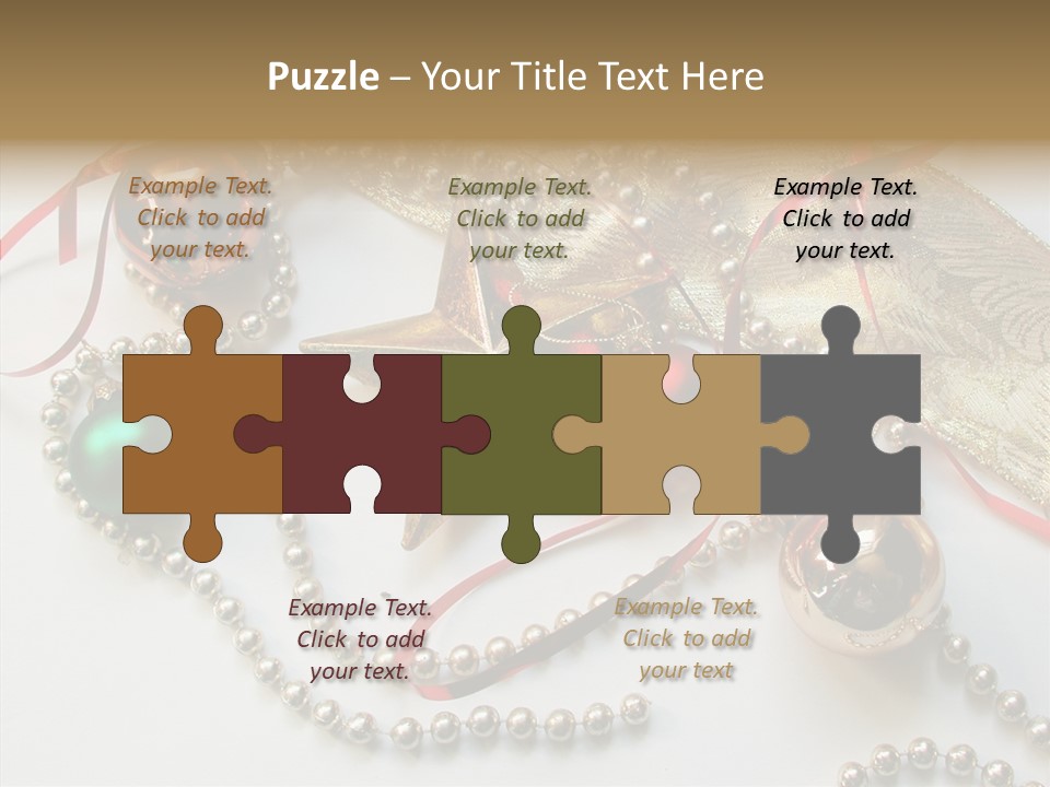 Winter Green Wreath PowerPoint Template