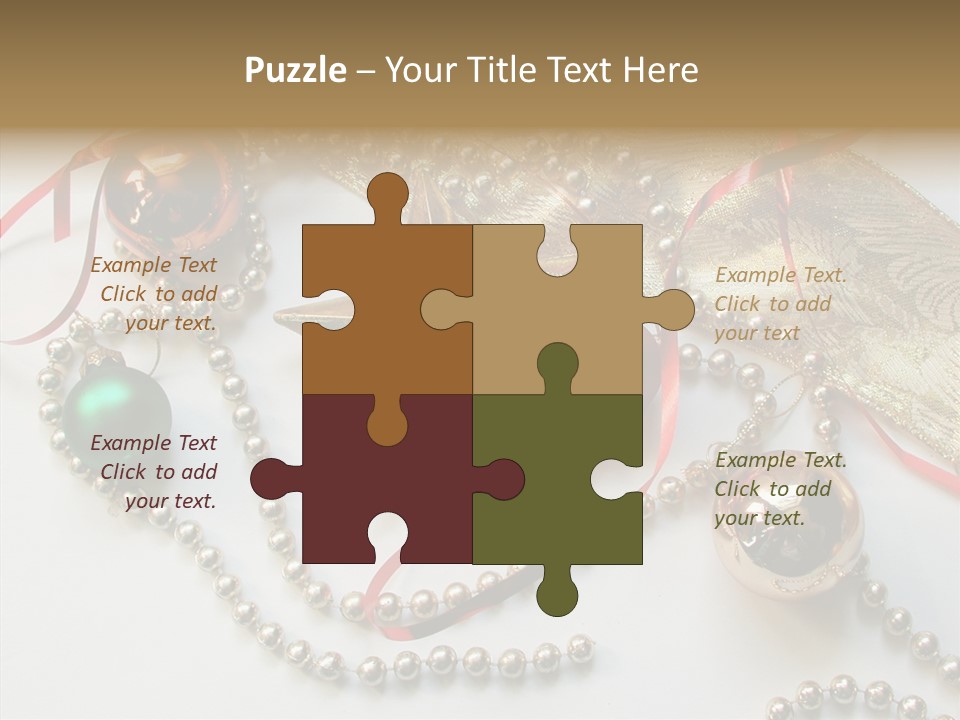 Winter Green Wreath PowerPoint Template