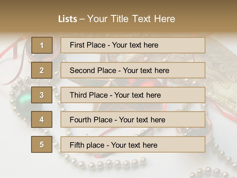 Winter Green Wreath PowerPoint Template