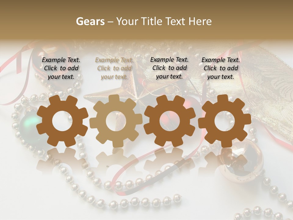 Winter Green Wreath PowerPoint Template