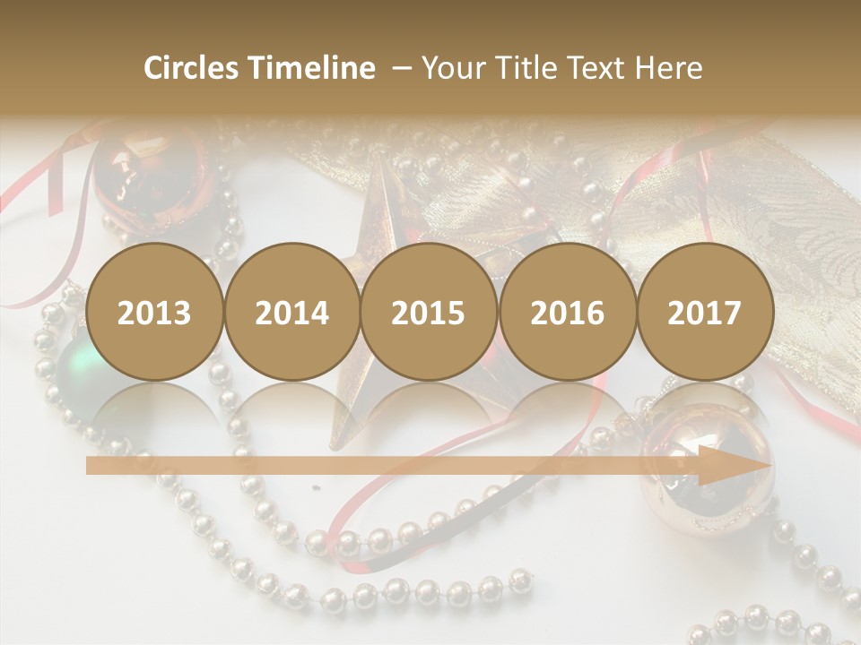 Winter Green Wreath PowerPoint Template